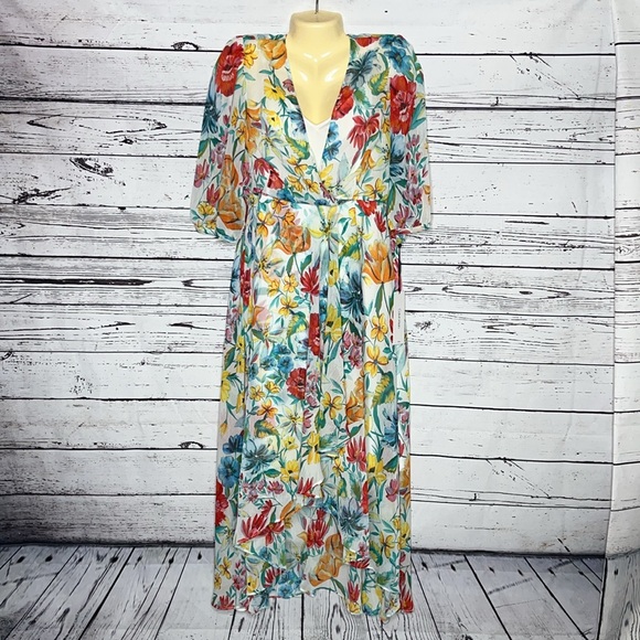 Calvin Klein Dresses & Skirts - Calvin Klein NWT Size 10 Floral Print High-Low Hemline Dress